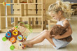 Viga 5-in-1 Pull Along Activity Hedgehog can be used for both fine and gross motor play!