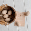easter egg natural wooden set