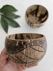 Qtoys Leaf Patterned Coconut Bowl 1