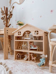 classic wooden dollhouse with maileg mouse (not included)