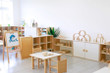 montessori square white and wood table