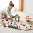 viga polarb wooden train set - 92 pieces