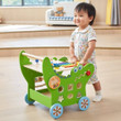 Viga Wooden Activity Walker - Crocodile with child