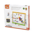 Tabletop Magnetic Whiteboard & Blackboard with Accessories Box