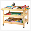 wooden art trolley