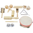 Natural Wooden Percussion Set - 11 Instruments
