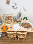 qtoys cloud table with bugs invitation to play set up