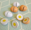 qtoys wooden pretend play velcro eggs