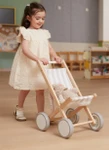 viga wooden doll pram grey