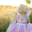 Great Pretenders Rainbow Sequins Skirt with Wings & Wand Children's Costume Set - image 4