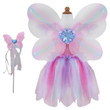 Great Pretenders Pink Butterfly Dress & Wings with Wand Kids Fairytale Costume Set - image 4