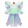 Great Pretenders Green Ruffles Butterfly Dress & Wings with Wand Kids Wonderland Fairytale Costume Set - image 2