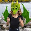 Great Pretenders Green Dragon 3D Mask Kids Costume - image 7