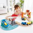 hape lift and load wooden train set