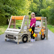wooden playground car