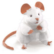 Folkmanis White Mouse Hand Puppet