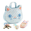 Djeco 7 piece Baby Cat Handbag with Phone, Keys and Accessories