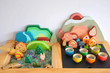 animal and forest nature wooden pieces