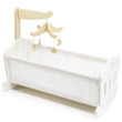viga modern doll cradle with baby mobile