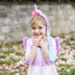 Great Pretenders Alicorn Unicorn Dress with Wings & Headband Kids Costume - image 8