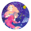 Djeco Ella the Mermaid 36pc Silhouette Puzzle 1
