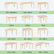 kids wooden tables various sizes