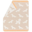 David Fussenegger Ecru Dachshund Juwel Bassinet Blanket