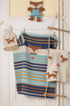 Off White Fox and Mushroom Juwel Bassinet Blanket