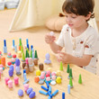 Wooden Loose Parts Rainbow Tray - similar to Grapat Mandala Toys