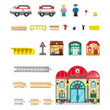  Portable Train Station Set Accessories