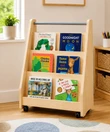 Harmony Mobile Double Sided Kids Book Shelf & Display Unit front