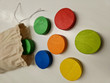 Qtoys Rainbow Wooden Coins 18pcs 2