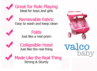 Twin Doll Pram On Sale Now! Ships Australia Wide.