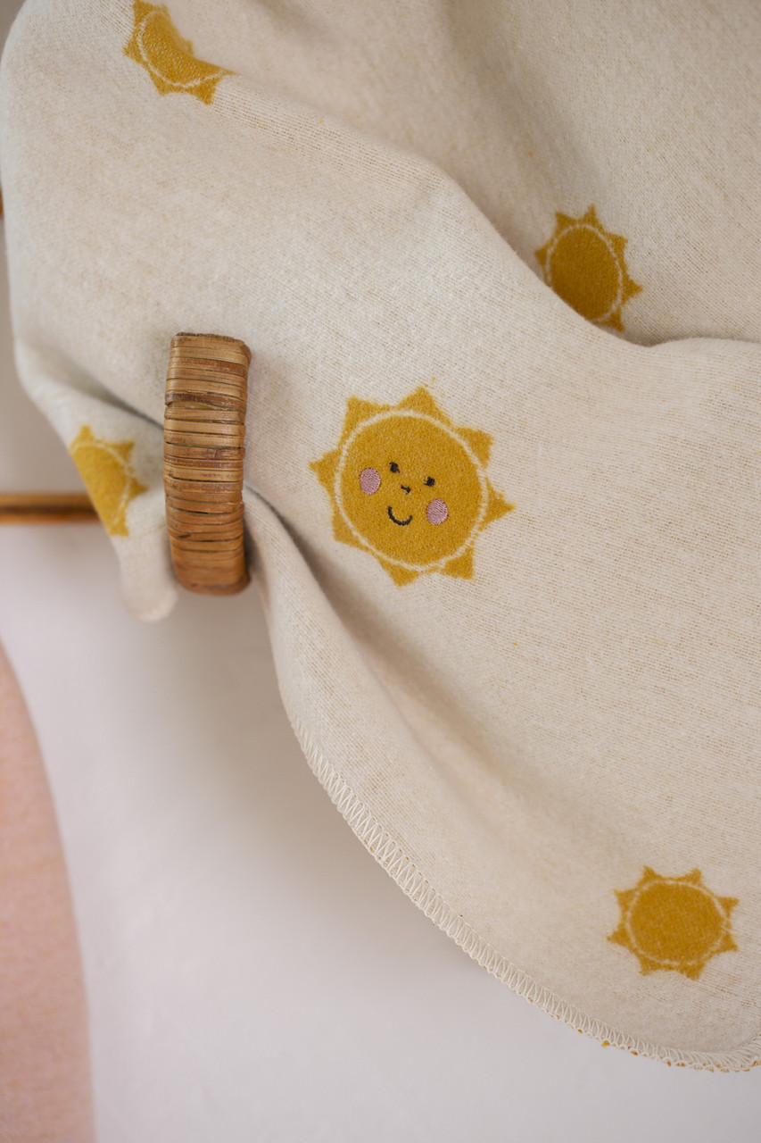 David Fussenegger Suns All Over Embroidered Baby Blanket Sale!