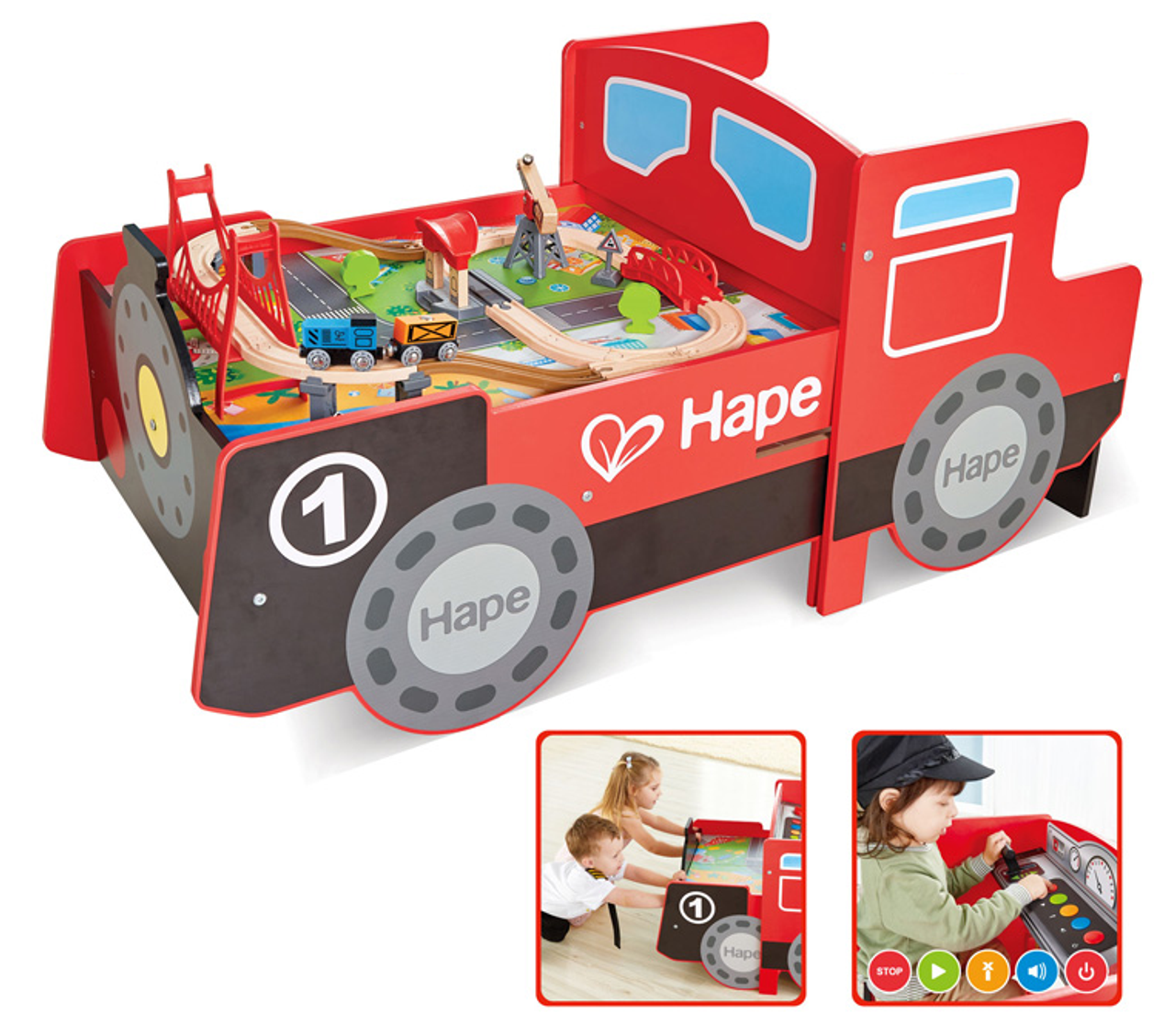 hape railway play table