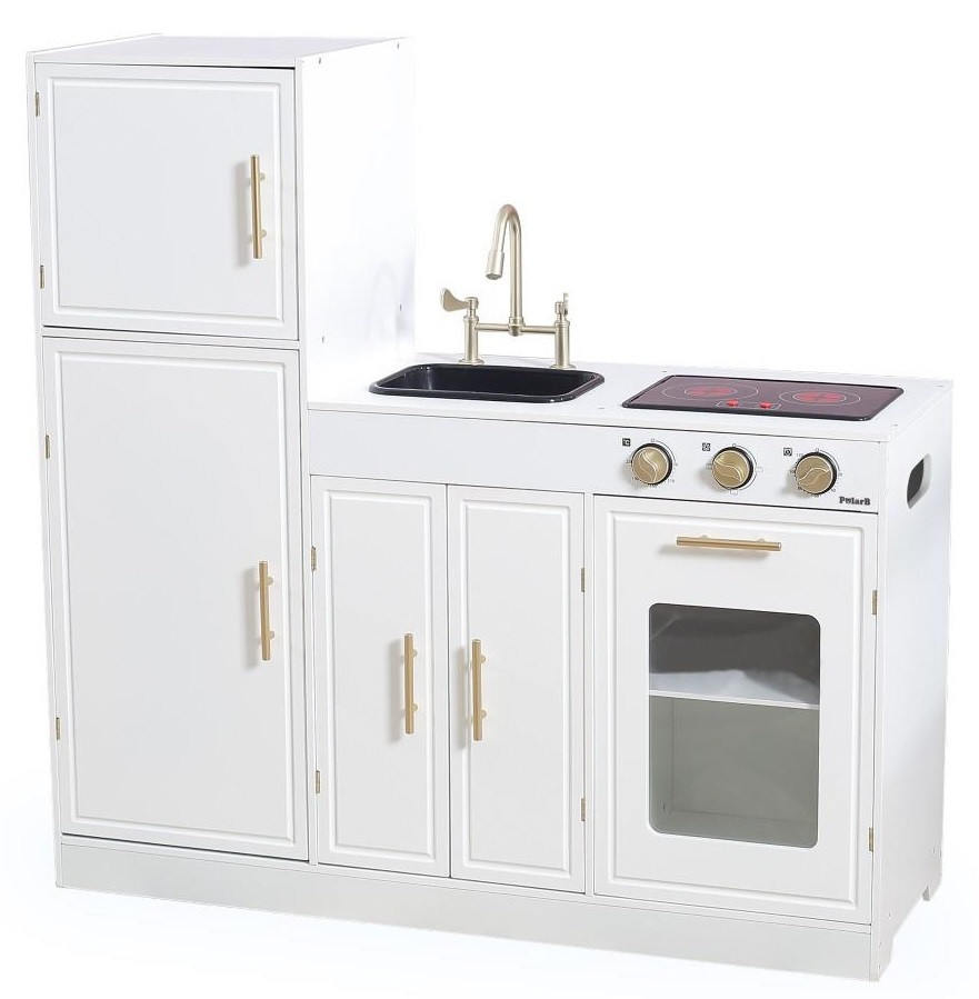 Modern Play Kitchen - White/Gold on Sale! Better than Target!