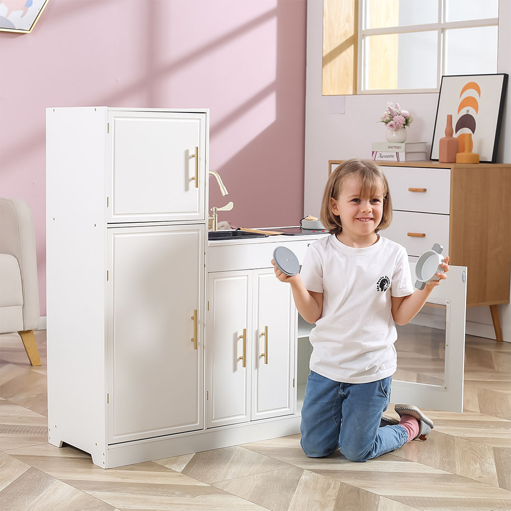 Modern Play Kitchen - White/Gold on Sale! Better than Target!