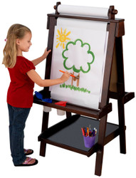 kidkraft deluxe wooden easel espresso