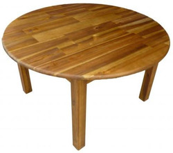 qtoys round acacia table large