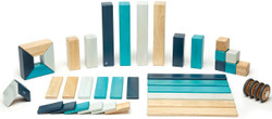 Tegu Magnetic Wooden Block - 42 Piece Blues Set