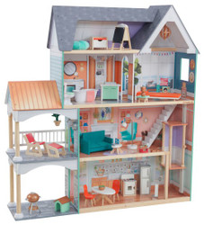 Kidkraft Dahlia Mansion Dollhouse with EZ Kraft Assembly Set