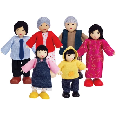 Hape Dolls Asian Family  - Set of 6