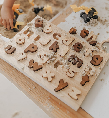 qtoys wooden alphabet letters puzzle