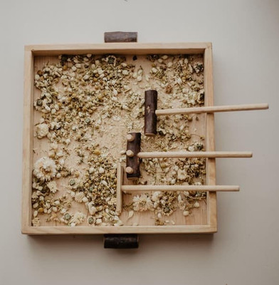wooden sand tray