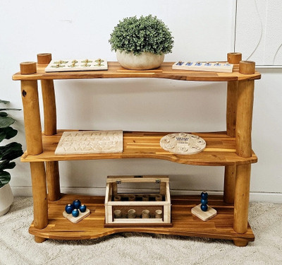 tree branch wooden shelf
