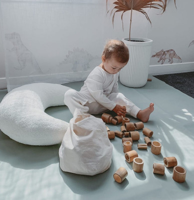 bamboo balancing round blocks