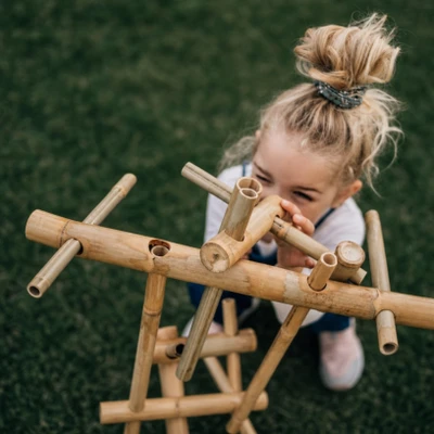 Qtoys Outdoor Construction  Bamboo Building Set
