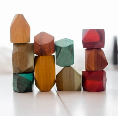 qtoys wooden stacking gems