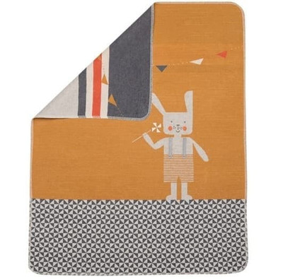 Gold Bunny Rabbit Juwel Bassinet Blanket