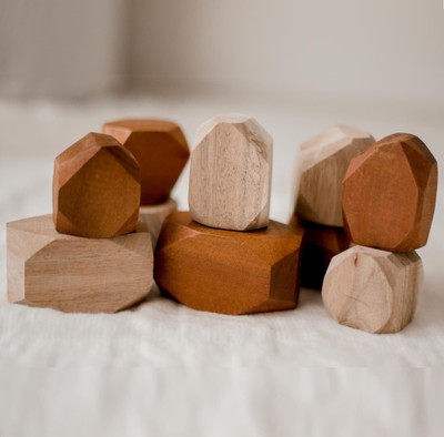qtoys wooden stacking stones